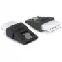 Kabeļa pārejas adapteris DeLOCK 65046 4pin Molex uz 15pin SATA Melns