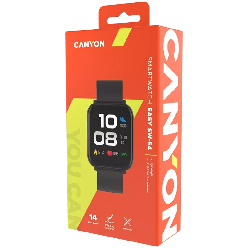 Smartwatch Canyon EASY SW-54 Melns
