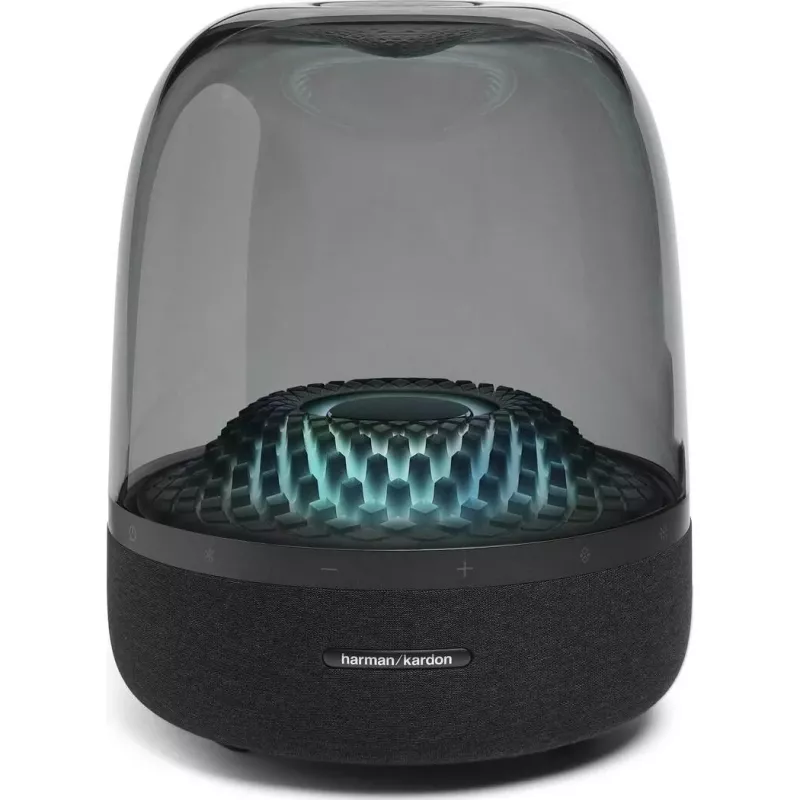 Portable wireless speaker Harman/Kardon Aura Studio 4 — 100 W, 3 drivers, 45–20000 Hz, Melns/Transparent