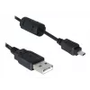 DeLOCK USB kabelis 1,83 m melns vīr./siev. niķeļa pārklājums