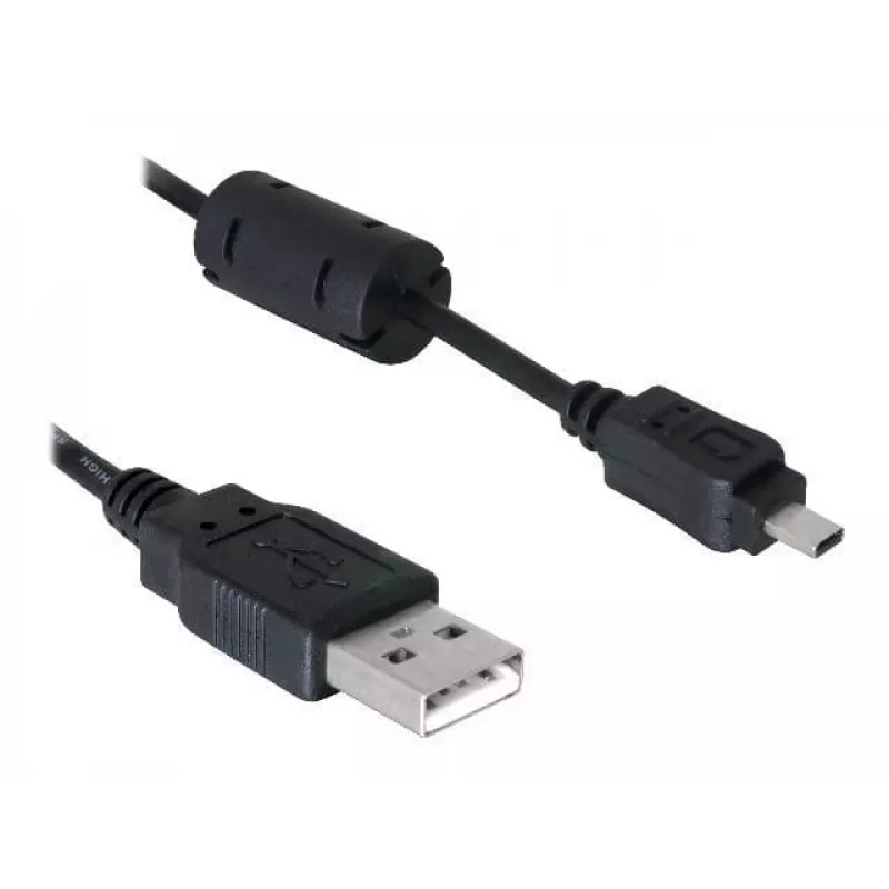 DeLOCK USB kabelis 1,83 m melns vīr./siev. niķeļa pārklājums