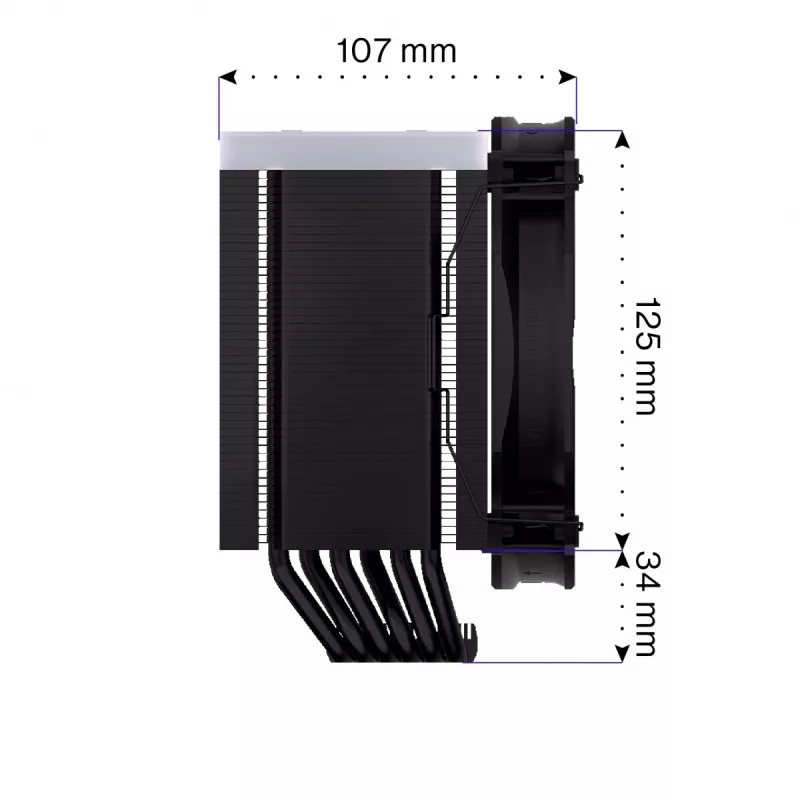 Endorfa Fortis 5 ARGB Melns CPU dzesētājs