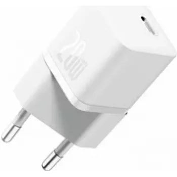 Baseus Gan5 Fast Charger Mini 1C 20W Smartphone Universal balta