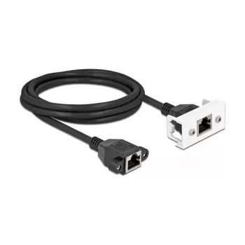 DeLOCK tīkla pagarinājuma kabelis Cat.6A 2m S/FTP RJ45 melns