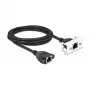 DeLOCK tīkla pagarinājuma kabelis Cat.6A 2m S/FTP RJ45 melns