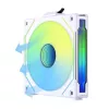 120mm Lian Li UNI FAN SL-INF Wireless ARGB PWM — balts, modulāra magnētiskā ventilatora sistēma