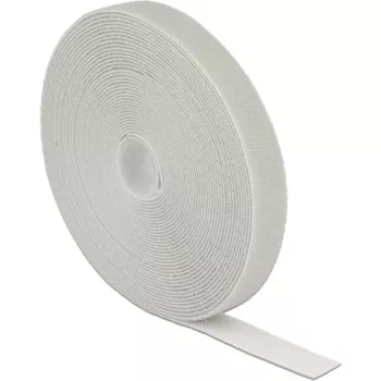Āķa un cilpas stiprinājuma lente DELOCK 18281 — 20 mm × 10 m, pelēka, 1 gab.