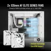 CORSAIR iCUE H100i RGB ELITE procesora šķidruma dzesēšanas sistēma 1 gab. balta 120 mm