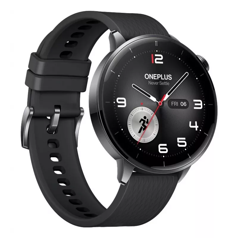 Viedpulkstenis ONEPLUS Watch 3 43mm — 1,32 collu AMOLED, Snapdragon W5, GPS, NFC, IP68, 5 ATM, 354 mAh, nerūsējošā tērauda korpuss
