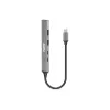 USB centrmezgls Port Designs 900163 Type-C 5000 Mbit/s Sudraba