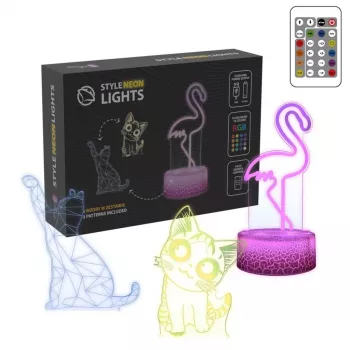 Galda/DEKORATĪVA LED lampa MANTA SNL119RGB RGB 3D dzīvnieka formas gaisma interjera dekorēšanai