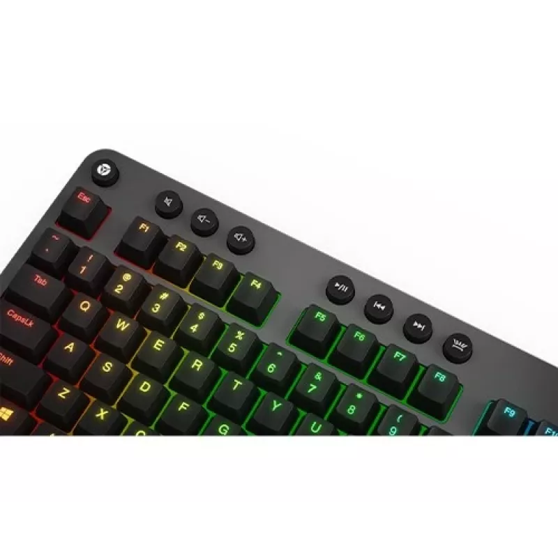 Mehāniskā spēļu tastatūra Lenovo Legion K500 — pilna izmēra 104 taustiņu USB, QWERTY ASV angļu, RGB fona apgaismojums, pelēka/melna