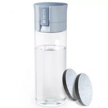 Filtrēšanas pudele BRITA Vital Pastel Blue 600 ml ar 2 MicroDisc filtriem, bez BPA, mazgājama trauku mašīnā