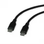 ROLINE USB 2.0 kabelis C-C ST/ST silikona 60W 1m melns - kabelis - digitālais/datu (11.02.9120)