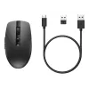 HP 710 Uzlādējama Bezskaņas Pele, Piemērota abām rokām, RF Bezvadu + Bluetooth, 3000 DPI, Melna
