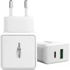 ANSMANN HC218PD - Barošanas avots - 18 W - 3000 mA - PD, QC 3.0 - 2 izejas porti (USB, USB-C) - Balts (1001-0111)