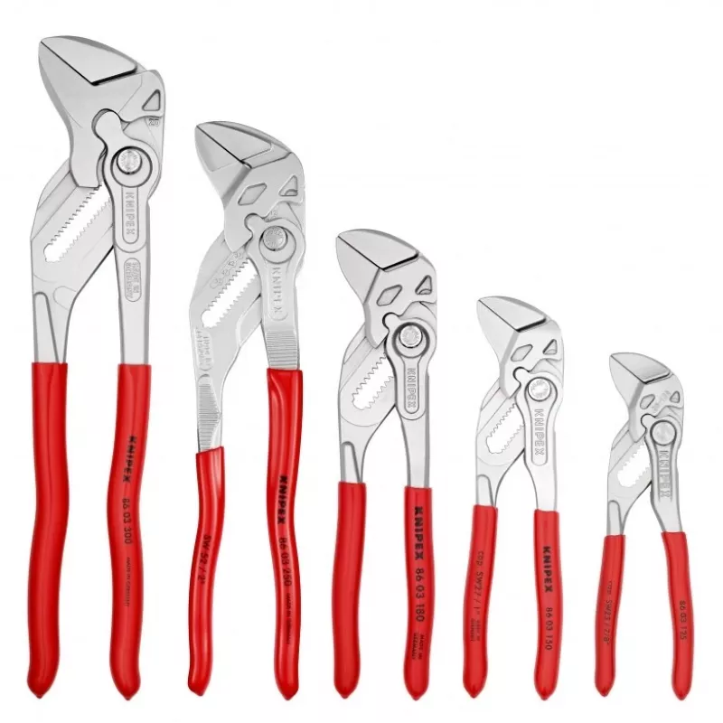 KNIPEX 5 knaibles-uzgriežņu atslēgu komplekts 125/150/180/250/300mm