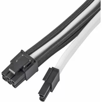 Barošanas pagarinātāja kabelis SILVERSTONE PP07E 8-pin PCIe 30 cm (melns/balt)