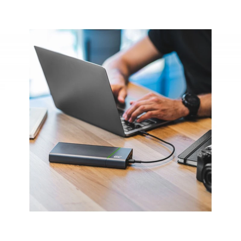 Green Cell KABGC30 USB kabelis USB 2.0 1.2 m USB C Melns