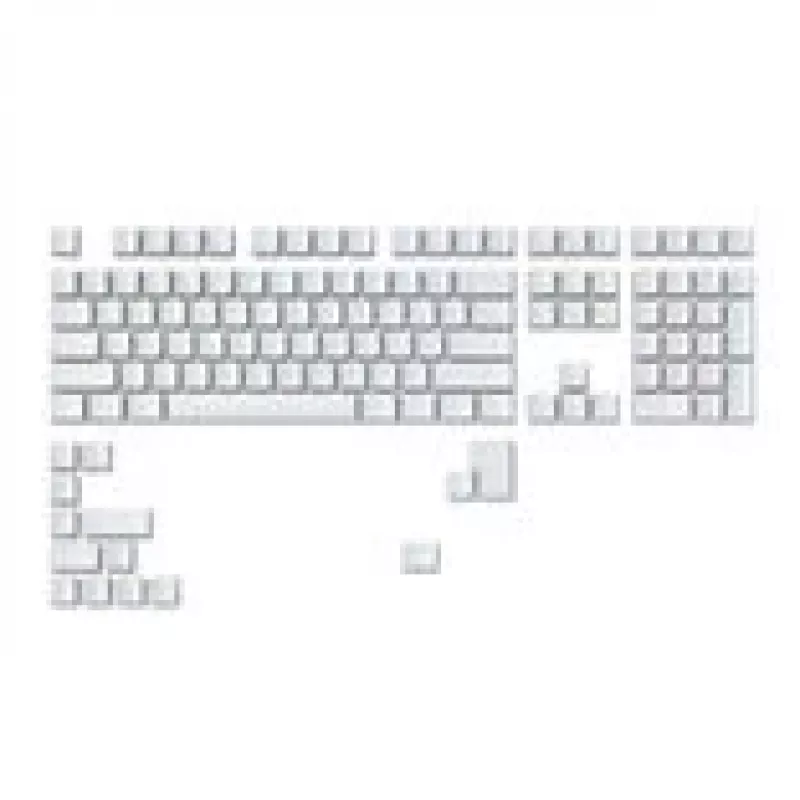 Taustiņu vāciņu komplekts GLORIOUS GMMK ABS Doubleshot V2 UK izkārtojums balts — rezerves taustiņu vāciņi mehāniskajām tastatūrām