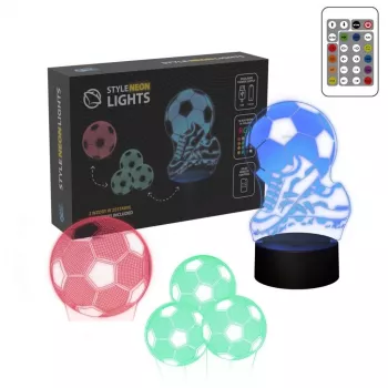 Galda lampa MANTA SNL124RGB RGB 3D gaismas dekoru bumbas, krāsu mainošas gaismas diodes, dekoratīvs apgaismojums