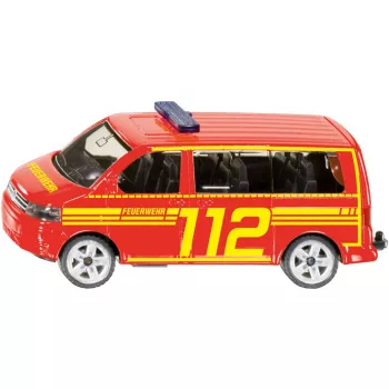 Usorteret Siku VW T5 Ugunsdzēsības komandvadības auto modelis SIE-30474970 liešanas metāla avārijas transportlīdzeklis mērogā 1:87