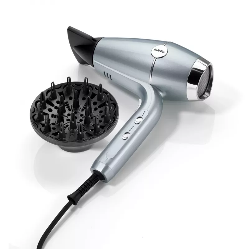 Fēns BABYLISS D773DE 2100 W, jonu, 3 siltuma / 2 ātruma, aukstā pūšana, 2 sprauslas, metālisks