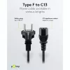 Goobay IEC vads 5 m melns Strāvas spraudnis F tips IEC C13 H05VV-F3G