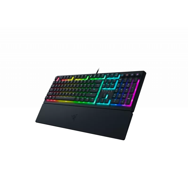 Razer Ornata V3 RGB spēļu USB tastatūra melna pilna izmēra vadu mecha-membrane
