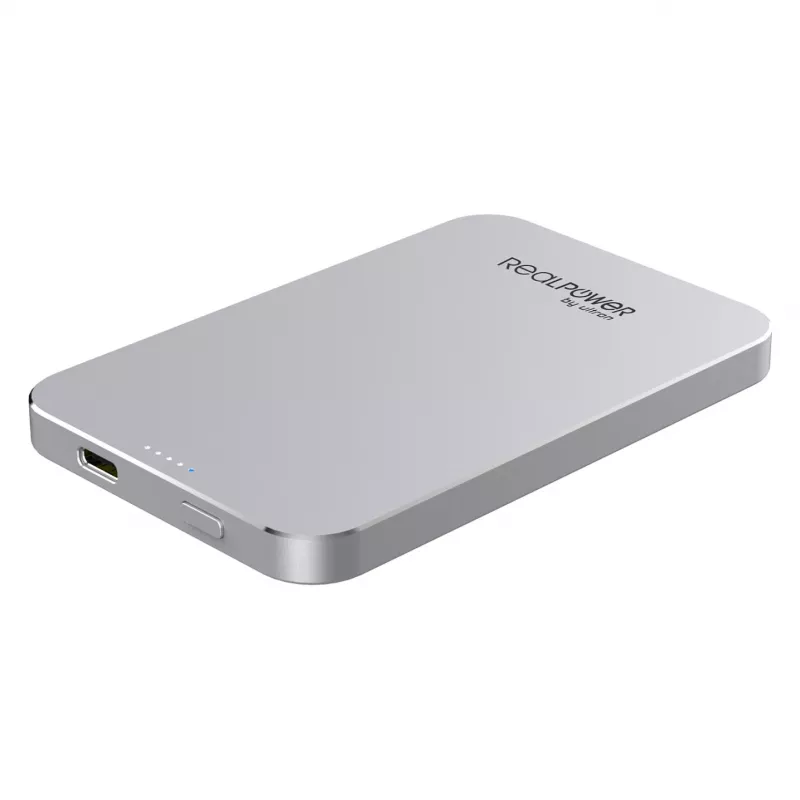 RealPower Powerbank PB-5000 MAG Sudraba 5.000mAh