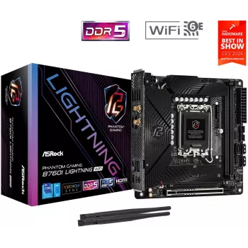 ASRock B760I Lightning WiFi DDR5 Mini-ITX LGA1700 mātesplate