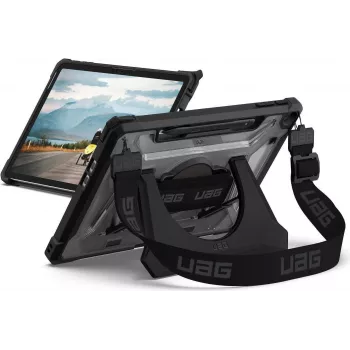 UAG Urban Armor Gear Plasma rokas siksnas un atbalsta statīva futrālis | Microsoft Surface Pro 12 collu (1. izdevums) | ledus (caurspīdīgs)/melns | 324023114340 (324023114340)