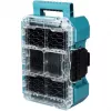 MAKTRAK Organizer compact, instrumentu kaste zila/caurspīdīga, caurspīdīgs vāks