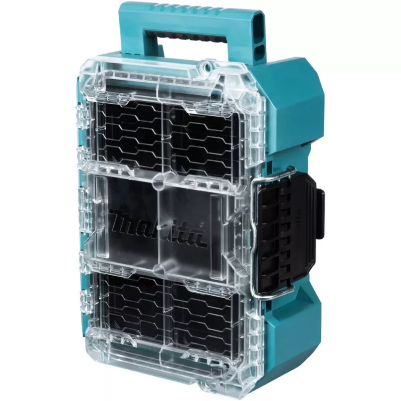 MAKTRAK Organizer compact, instrumentu kaste zila/caurspīdīga, caurspīdīgs vāks