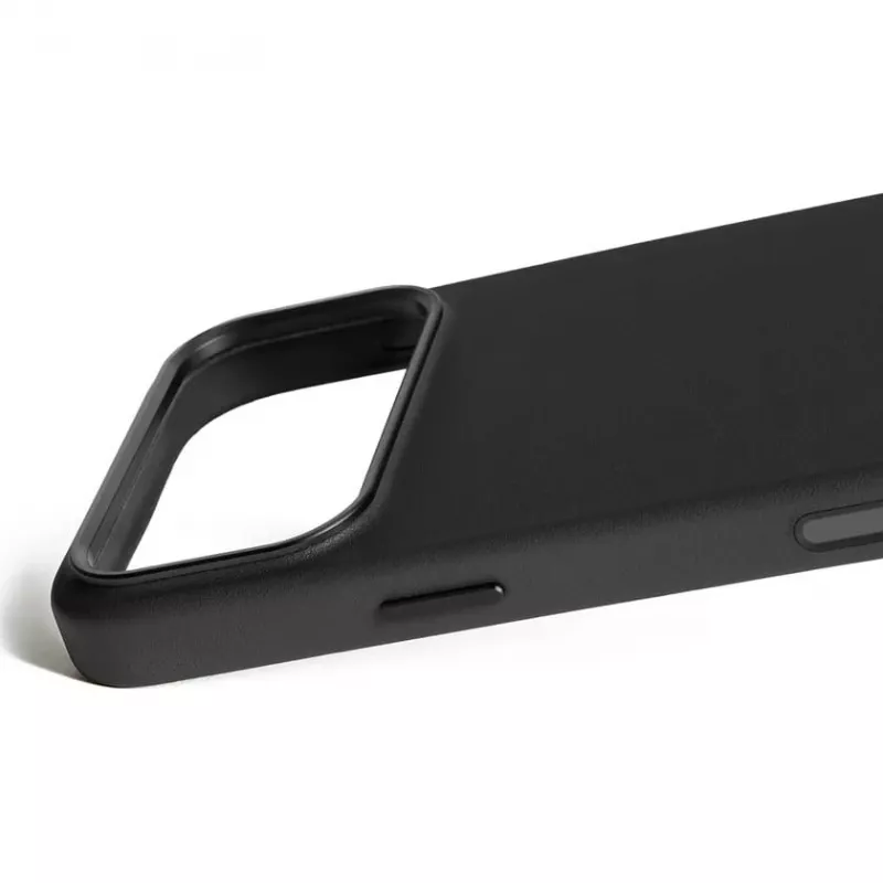 Mujjo Full Leather Case vāciņš priekš iPhone 17 Pro Max Melns