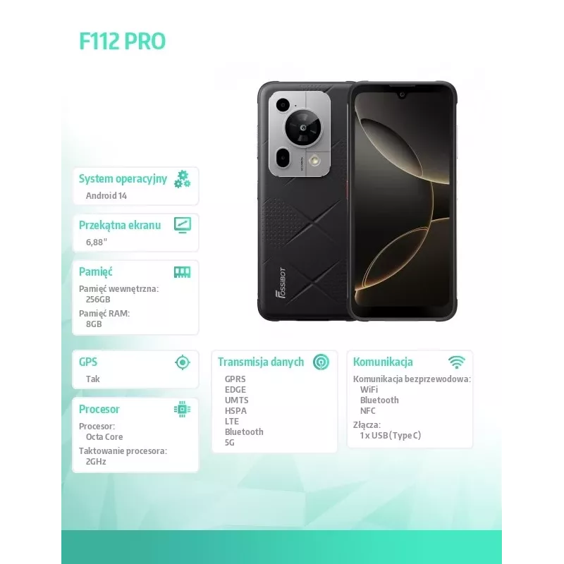 Viedtālrunis FOSSiBOT F112 Pro melns