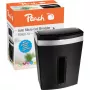 Peach PS600-10 papīra smalcinātājs Mikrogriezuma smalcināšana 63 dB Melns, Sudraba krāsa