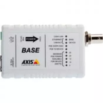 AXIS T8640 Ethernet Over Coax Adaptor PoE+ - multivides pārveidotājs - Ethernet, Fast Ethernet - 10Base-T, 100Base-TX - RJ-45 / BNC (iepakojumā 2 gab.) - paredzēts AXIS P1346, P1346-E, P5534, P5534-