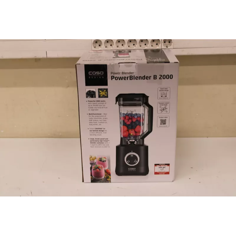 IZPĀRDOŠANA. Caso B 2000 Power Blender, jauda 2000 W, melns | Caso Power Blender | B 2000 | Galda | 2000 W | Trauka materiāls Tritan | Trauka tilpums 2 L | Ledus drupināšana | Melns | BOJĀTS