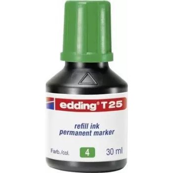 Uzpildes tintes kasetne Edding T 25 zaļa 30 ml saderīgiem Edding marķieriem