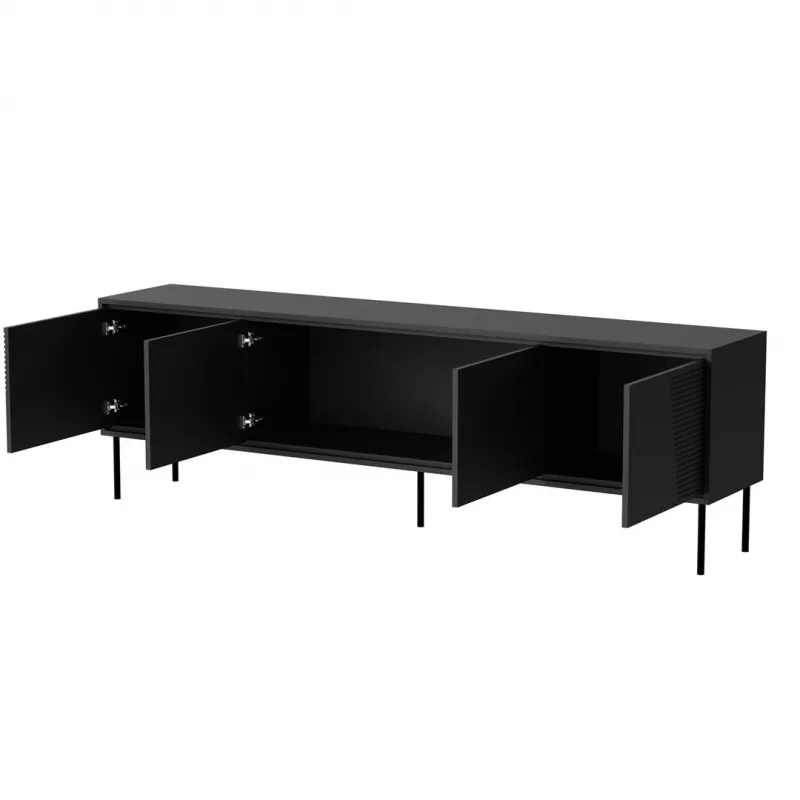 RTV skapis ABI 4D 200x38x62 melns matēts