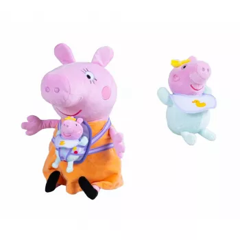 Pipsa Possu plush toy Äiti Possu ja Evie, 33 cm soft stuffed animal