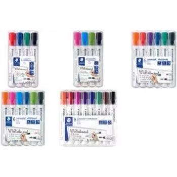 Tāfeles marķieris Staedtler Lumocolor 351, apaļš uzgalis 2,0 mm, sausās dzēšanas tinte, melns