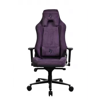 Spēļu krēsls Arozzi Vernazza SoftFabric violeta — ergonomisks dizains, regulējami roku balsti un augstums