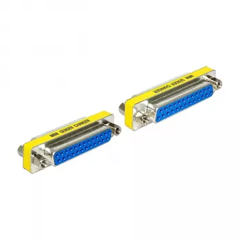 DeLOCK 65483 savienotāju adapteris Sub-D 25 Zils Sudrabs Dzeltens