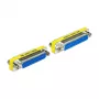DeLOCK 65483 savienotāju adapteris Sub-D 25 Zils Sudrabs Dzeltens