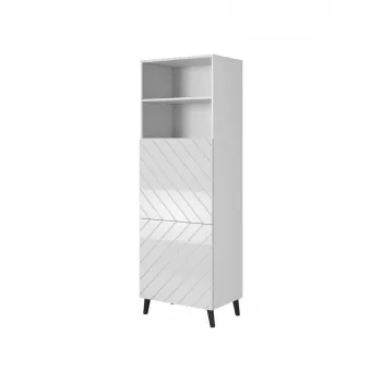 Skapis ABETO 60x40x176.5 cm balts/glancēti balts