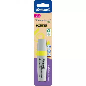 Pelikan Textmarker 490 eko marķieris ar kaltveida galu Dzeltens