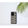 Aizsargājošs tālruņa maciņš iKins Samsung Galaxy S20 Ultra — piramīdas raksts, melns