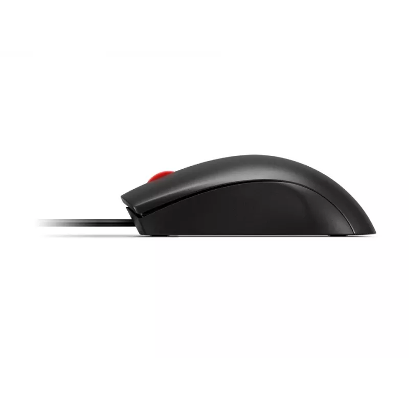 Vadu USB-A pele Lenovo 120 — melna, piemērota abām rokām, 1600 DPI, 3 pogas, 1,5 m kabelis